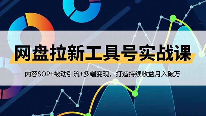 网盘拉新工具号实战课，内容SOP+被动引流+多端变现，打造持续收益月入破万-校睿铺