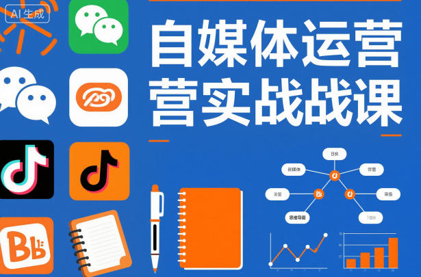 自媒体运营实战课，掌握一套系统的自媒体运营底层方法论，成为优秀的内容创作者-校睿铺