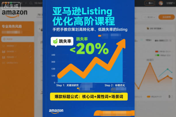 亚马逊Listing优化高阶课程，手把手教你策划高转化率、低跳失率的listing-校睿铺