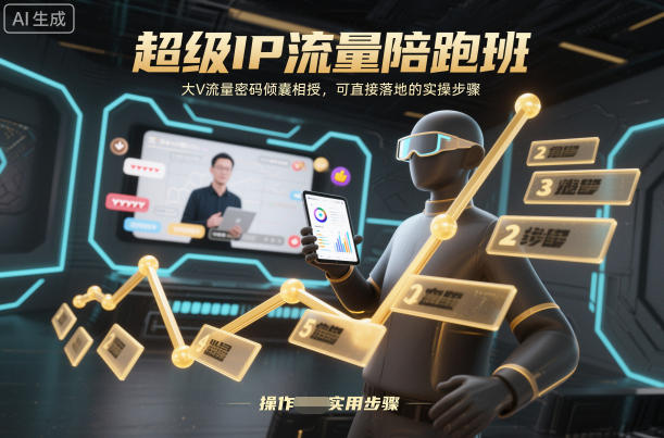 超级IP流量陪跑班，大V流量密码倾囊相授，可直接落地的实操步骤-校睿铺