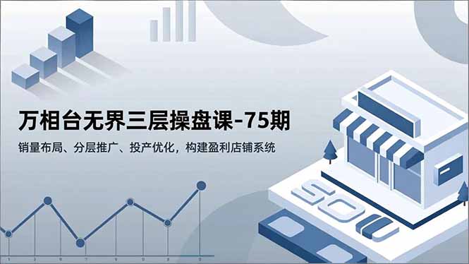 万相台无界三层操盘课-75期，销量布局、分层推广、投产优化，构建盈利店铺系统-校睿铺