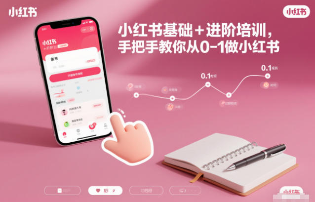 小红书基础+进阶培训，手把手教你从0-1做小红书-校睿铺