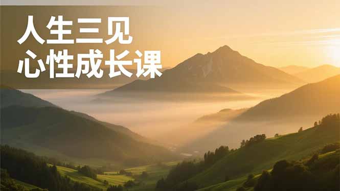 人生三见心性成长课，见天地众生自己，搞透人性安顿身心，活出清晰自我，内在富足无价-校睿铺
