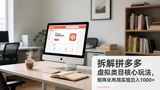拆解拼多多虚拟类目核心玩法，矩阵化布局实现日入1000+-校睿铺