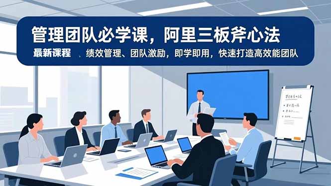 管理团队必学课，阿里三板斧心法、绩效管理、团队激励，即学即用，快速打造高效能团队-校睿铺