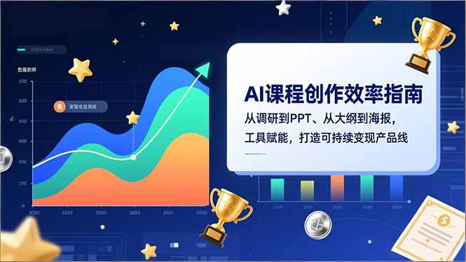 AI课程创作效率指南，从调研到PPT、从大纲到海报，工具赋能，打造可持续变现产品线-校睿铺