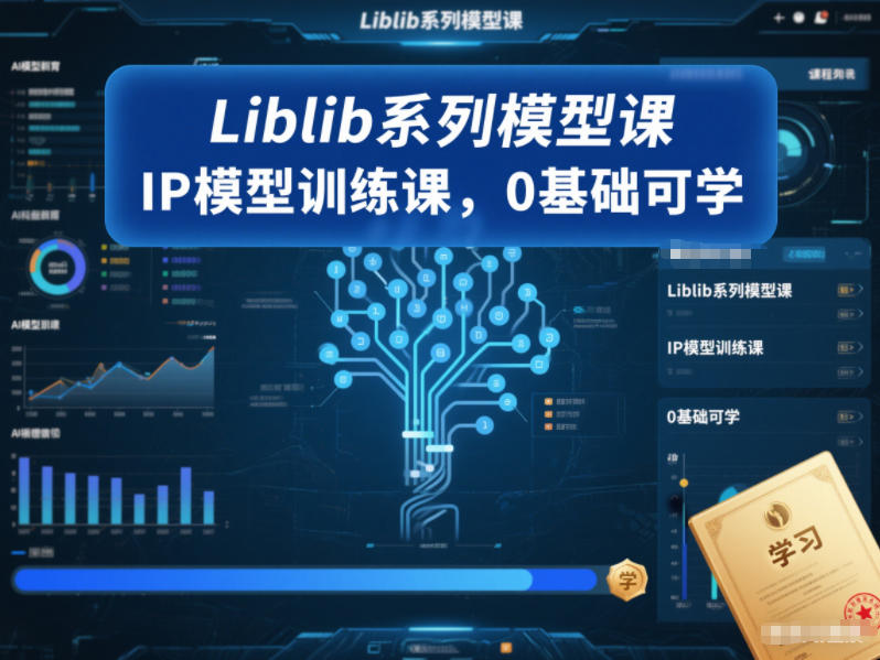 Liblib系列模型课，IP模型训练课，0基础可学-校睿铺
