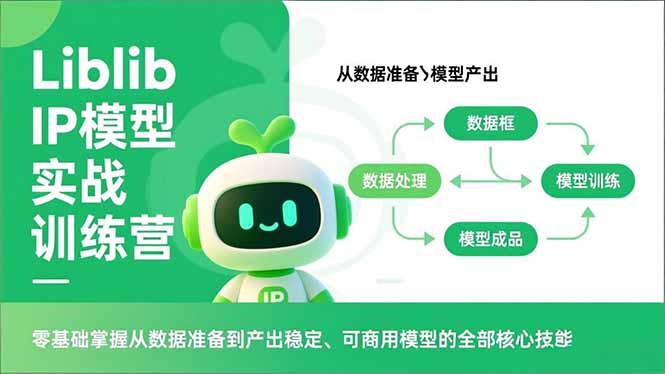 Liblib IP模型实战训练营，零基础掌握从数据准备到产出稳定、可商用模型的全部核心技能-校睿铺