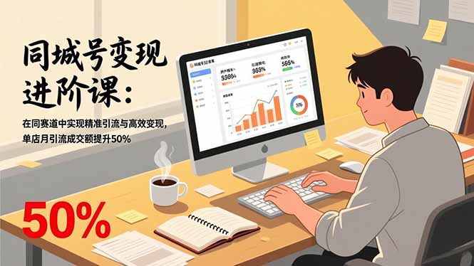 同城号变现进阶课：在同城赛道中实现精准引流与高效变现，单店月引流成交额提升50%-校睿铺