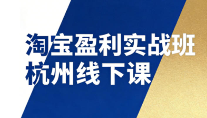 淘宝盈利实战班杭州线下课12月26-28日(音频+字幕)，帮你掌握SOP流程+12门核心技术-校睿铺