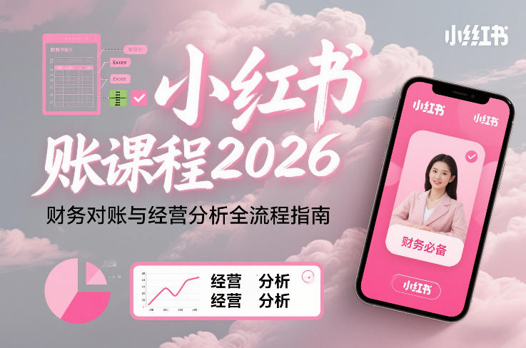 小红书对账课程2026，财务对账与经营分析全流程指南-校睿铺