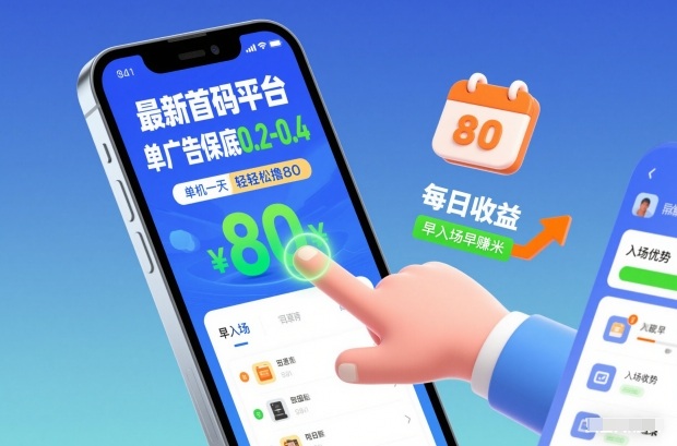 最新首码平台，单广告保底0.2-0.4，单机一天轻松撸80，早入场早賺米【揭秘】-校睿铺