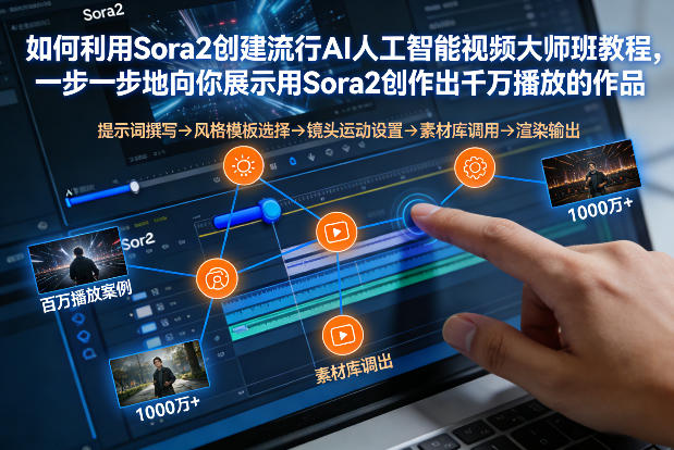 如何利用Sora2创建流行AI人工智能视频大师班，一步一步地向你展示用Sora2创作出千万播放的作品-校睿铺