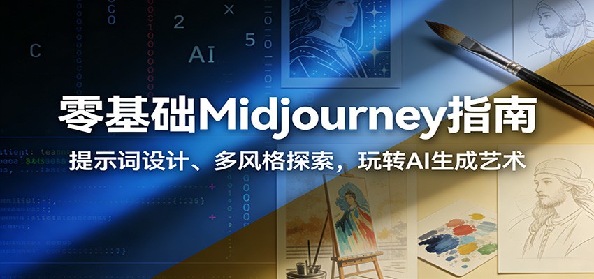 零基础Midjourney指南：提示词设计、多风格探索，玩转AI生成艺术-校睿铺