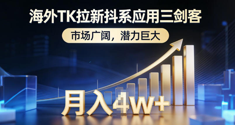 海外TK拉新抖系应用三剑客，市场广阔，潜力巨大，月入1w+-校睿铺
