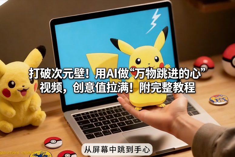 打破次元壁！用AI做【万物跳进手心】视频，创意值拉满！附完整教程-校睿铺