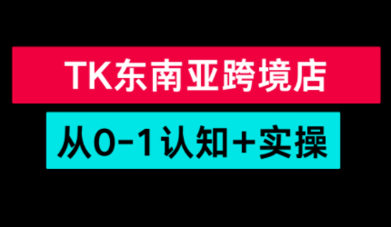 TikTok东南亚跨境从0-1认知实操课-校睿铺