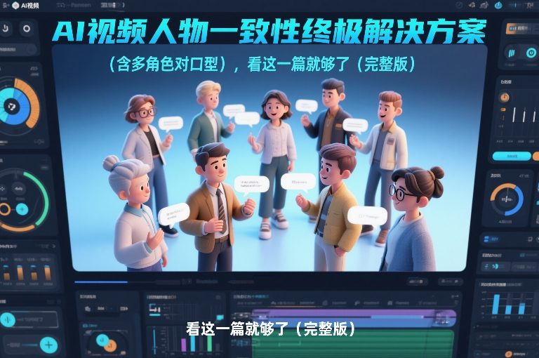 AI视频人物一致性终极解决方案(含多角色对口型)，看这一篇就够了(完整版)-校睿铺