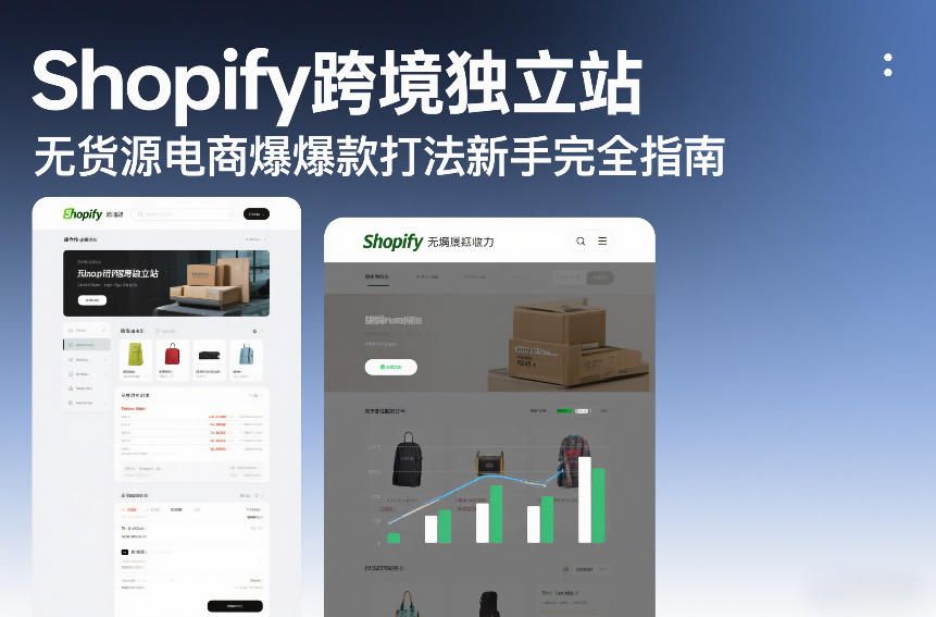 Shopify跨境独立站无货源电商爆款打法新手完全指南-校睿铺