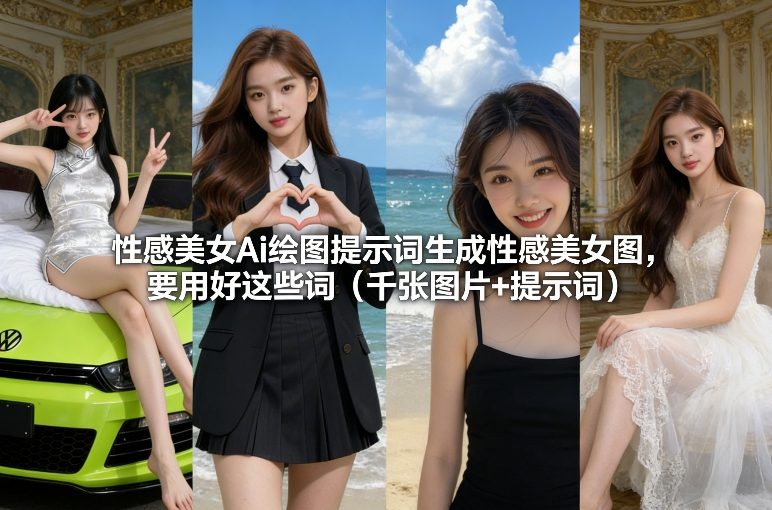性感美女Ai绘图提示词生成性感美女图，要用好这些词(千张图片+提示词)-校睿铺
