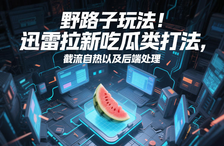 野路子玩法！迅雷拉新吃瓜类打法，截流自热以及后端处理-校睿铺