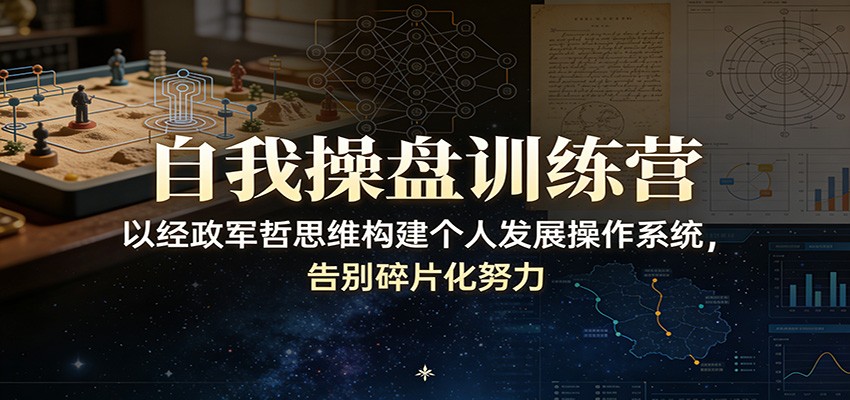 自我操盘训练营：以经政军哲思维构建个人发展操作系统，告别碎片化努力-校睿铺
