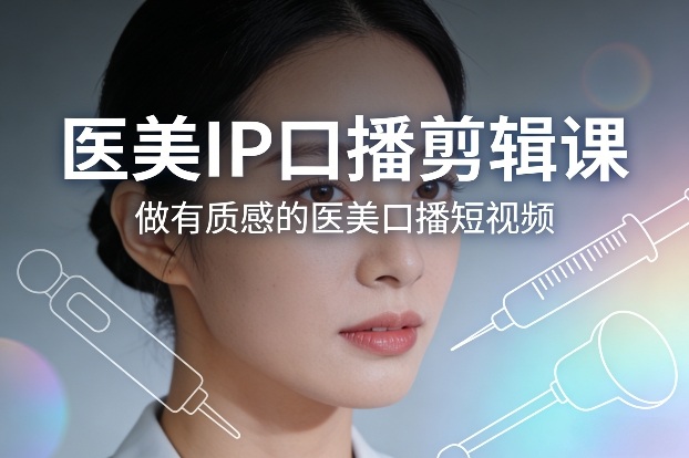 医美IP口播剪辑课，做有质感的医美口播短视频-校睿铺