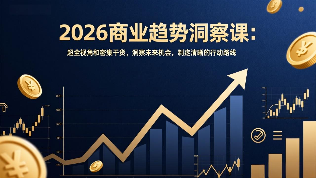 2026商业趋势洞察课：超全视角和密集干货，洞察未来机会，制定清晰的行动路线-校睿铺