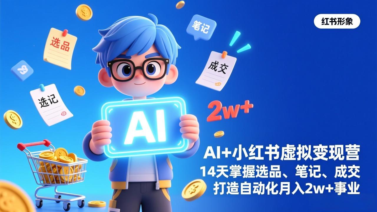 AI+小红书虚拟变现营(完结-校睿铺