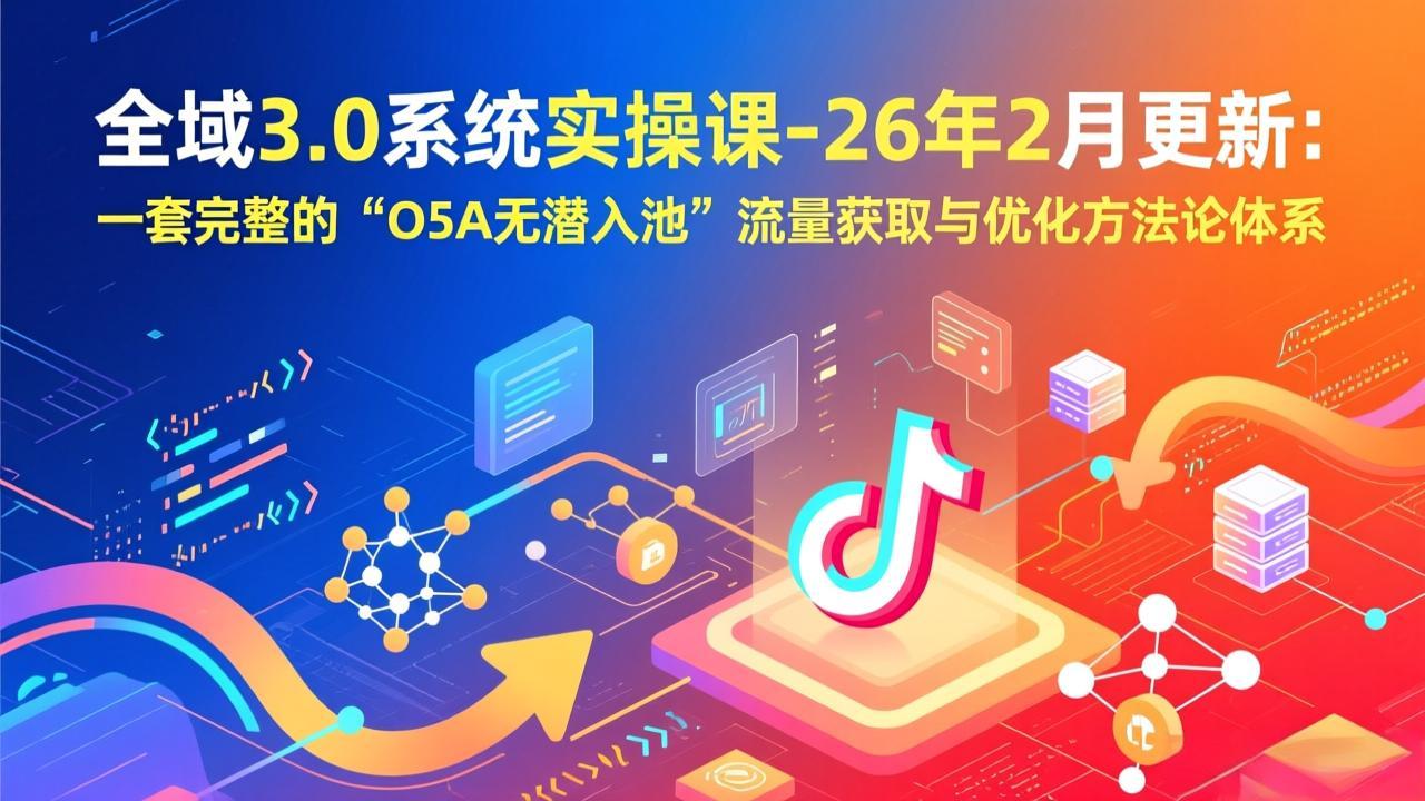 全域3.0系统实操课-26年2月更新：一套完整的“O5A无潜入池”流量获取与优化方法论体系-校睿铺