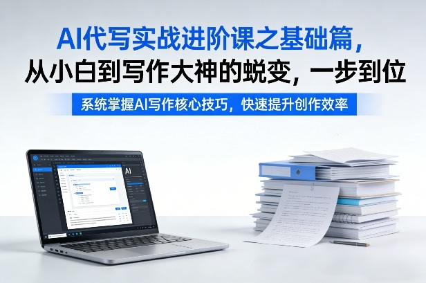 AI代写实战进阶课之基础篇，从小白到写作大神的蜕变，一步到位【揭秘】-校睿铺