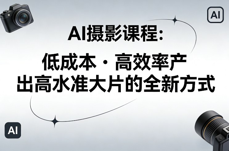 AI摄影课程，低成本高效率产出高水准大片的全新方式-校睿铺