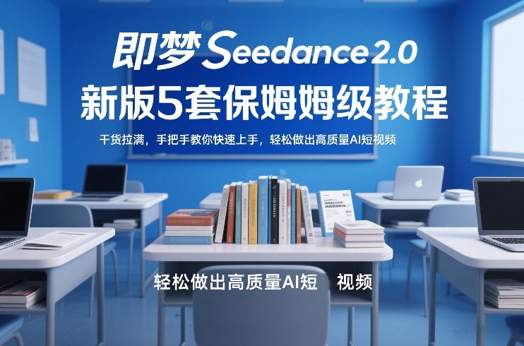 即梦Seedance2.0新版5套保姆级教程，干货拉满，手把手教你快速上手，轻松做出高质量AI短视频-校睿铺