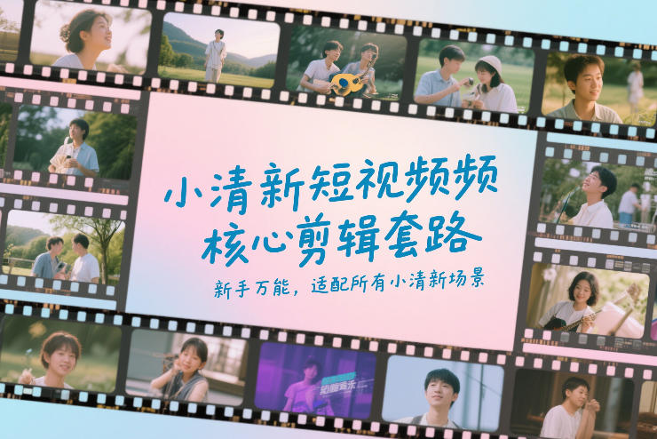 小清新短视频核心剪辑套路，新手万能，适配所有小清新场景-校睿铺