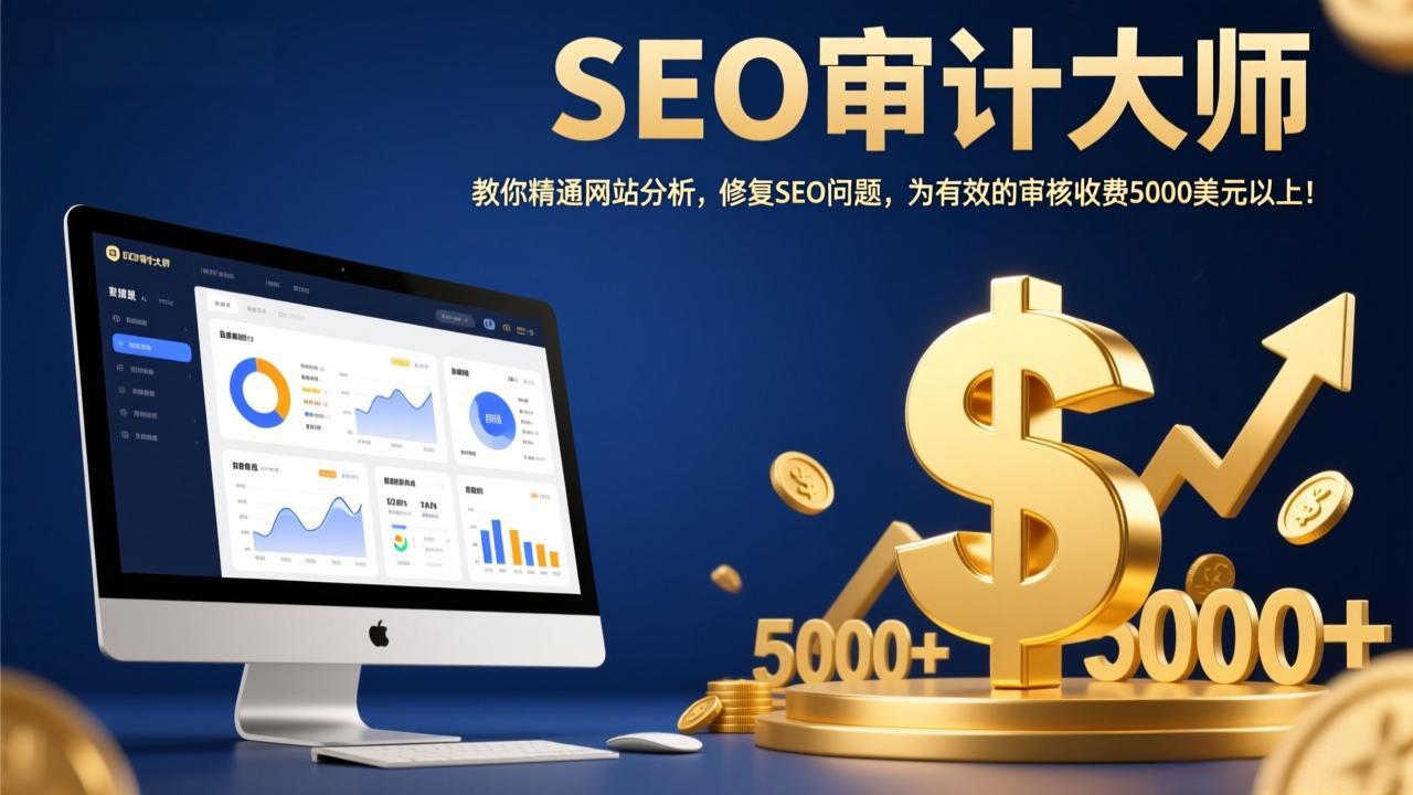 SEO审计大师：教你精通网站分析，修复SEO问题，为有效的审核收费5000美元以上！-校睿铺