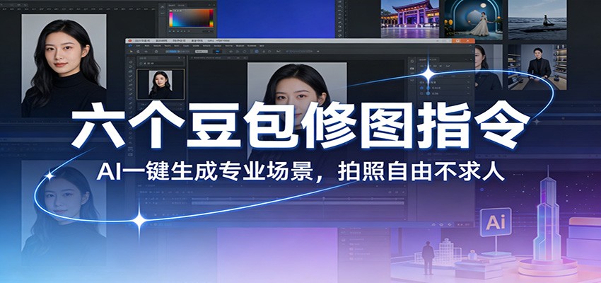 六个豆包修图指令：AI 一键生成专业场景，拍照自由不求人-校睿铺