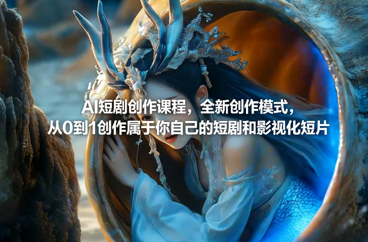 AI短剧创作课程，全新创作模式，从0到1创作属于你自己的短剧和影视化短片-校睿铺