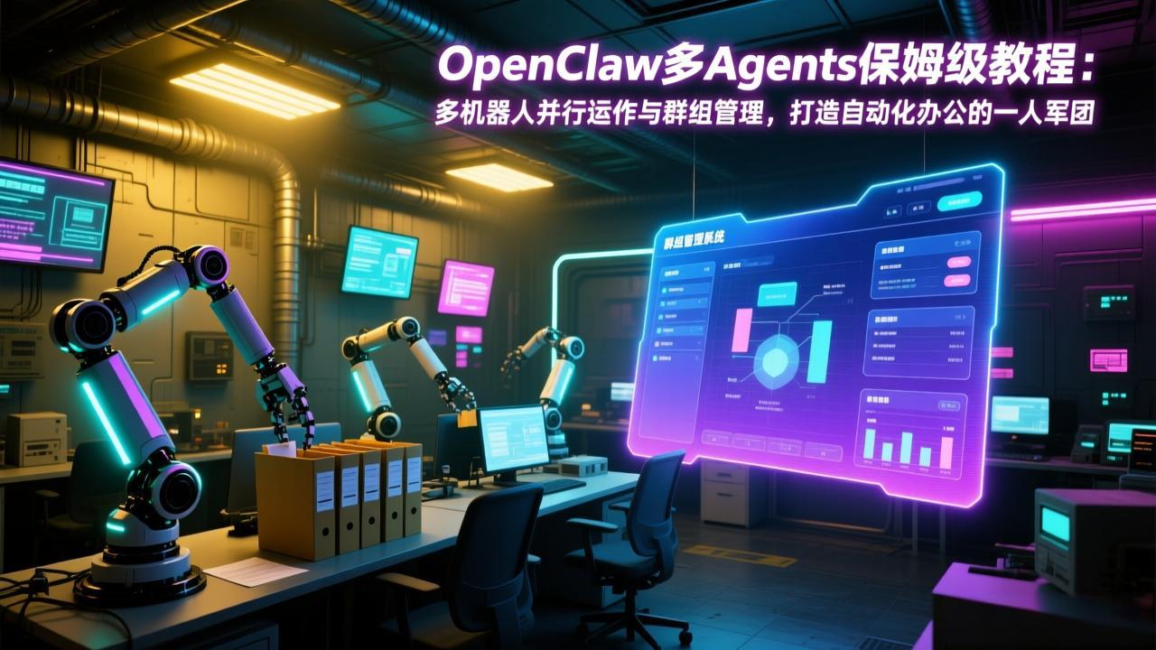 OpenClaw多Agents保姆级教程：多机器人并行运作与群组管理，打造自动化办公的一人军团-校睿铺