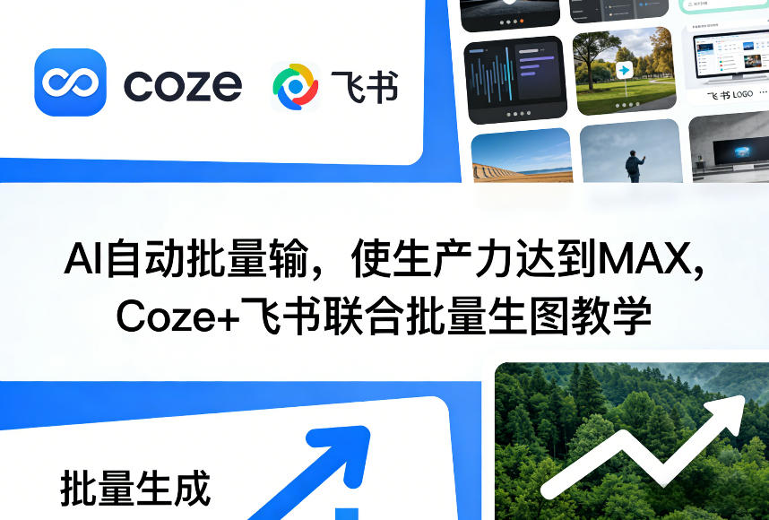 AI自动批量输，使生产力达到MAX，Coze+飞书联合批量生图教学-校睿铺