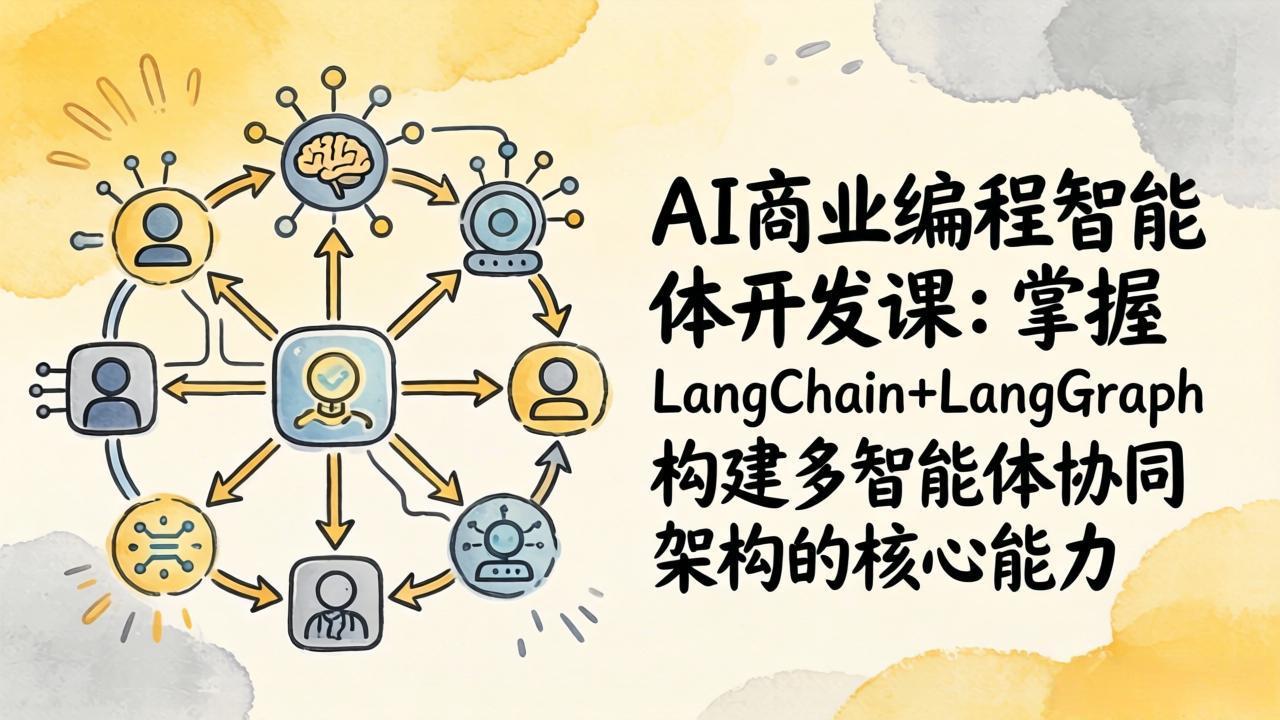 AI商业编程智能体开发课：掌握LangChain+LangGraph构建多智能体协同架构的核心能力-校睿铺