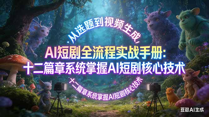 AI 短剧全流程实战手册：从选题到视频生成，十二篇章系统掌握 AI 短剧核心技术-校睿铺