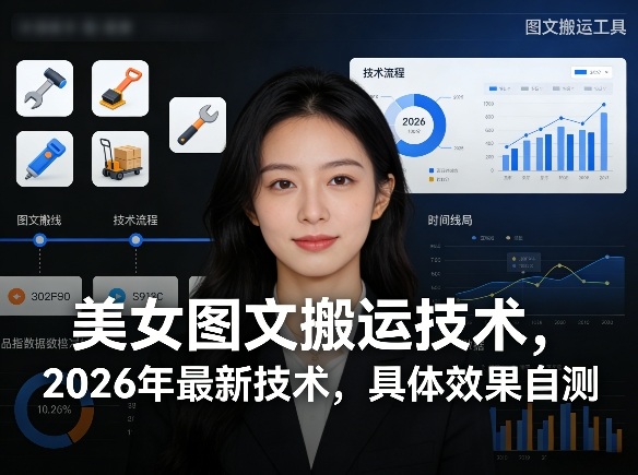 美女图文搬运技术，2026年最新技术，具体效果自测-校睿铺