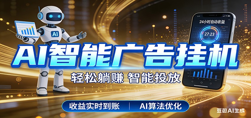 智能广告挂机新时代，利用碎片化时间实现稳定被动收益，AI帮你持续盈利-校睿铺