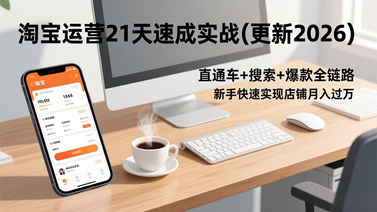 淘宝运营21天速成实战(更新3月-校睿铺