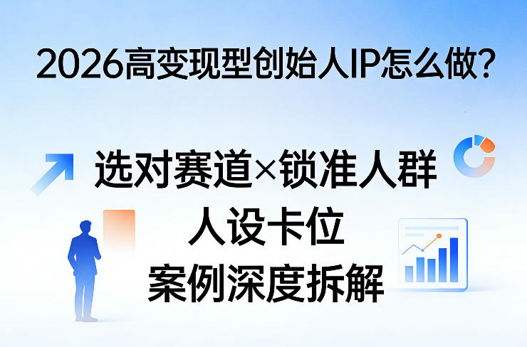 2026高变现型创始人IP怎么做？选对赛道×锁准人群×人设卡位×案例深度拆解-校睿铺