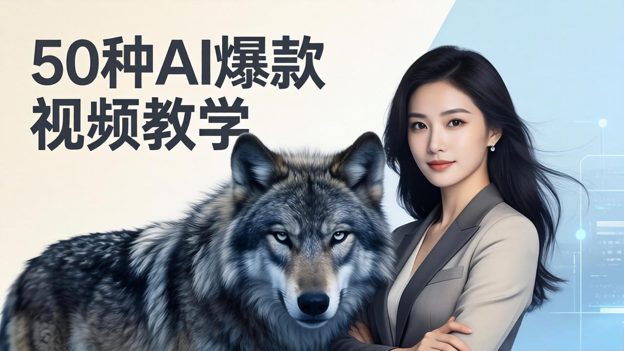 50种AI爆款视频教学：影视级古诗词+治愈萌宠+山海经蛟龙，高阶宝典商业落地-校睿铺