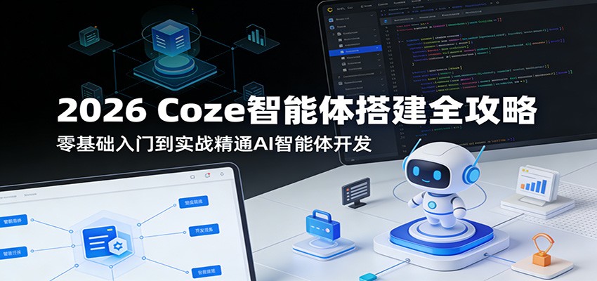 2026 Coze智能体搭建全攻略：零基础入门到实战精通AI智能体开发-校睿铺