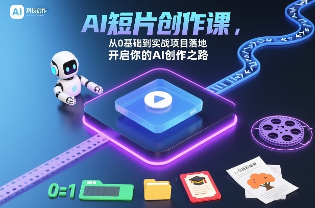 AI短片创作课，从0基础到实战项目落地，开启你的AI创作之路(更新0411)-校睿铺