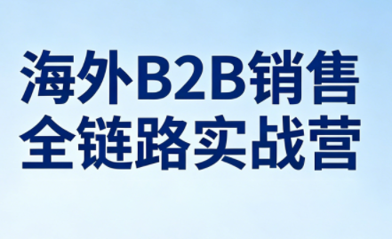 雨哥·海外B2B销售全链路实战营-校睿铺