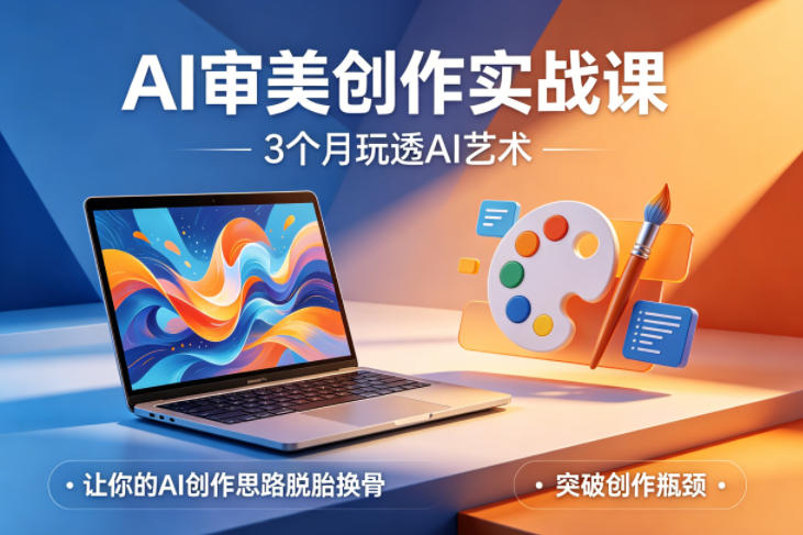 AI审美创作实战课，3个月玩透AI艺术，让你的AI创作思路脱胎换骨，突破创作瓶颈-校睿铺